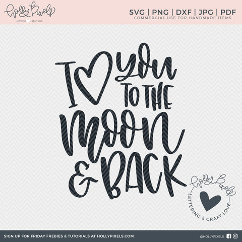 Wedding SVG | Family Quote SVG | Love You to the Moon So Fontsy Design Shop 