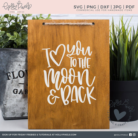Wedding SVG | Family Quote SVG | Love You to the Moon So Fontsy Design Shop 