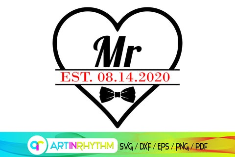 wedding svg, MR and MRS SVG Artinrhythm shop 