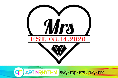 wedding svg, MR and MRS SVG Artinrhythm shop 
