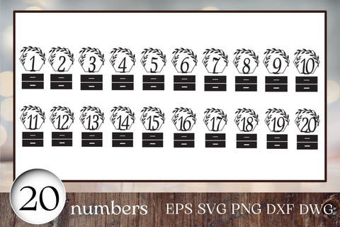 Wedding Table Numbers Laser Cut SVG SvgOcean 