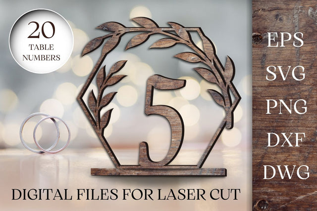 Wedding Table Numbers Laser Cut SVG SvgOcean 