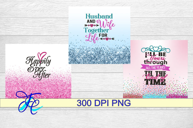 Wedding Tumbler v1 Sublimation Family Creations 