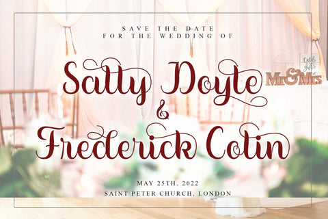 Wedding Typeface Font love script 