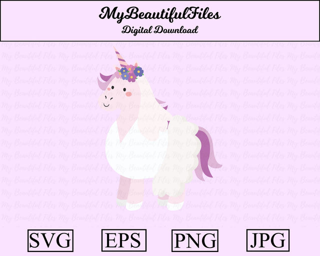 wedding unicorn - animal SVG MyBeautifulFiles 