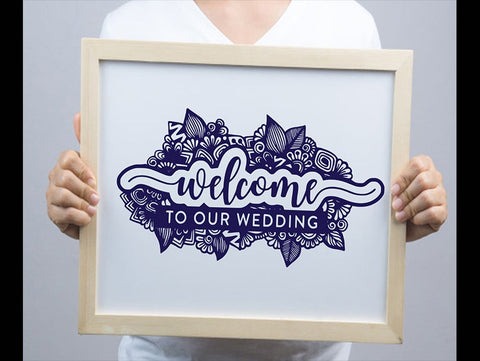 Wedding Welcome Sign Board Sublimation Johan Ru designs 