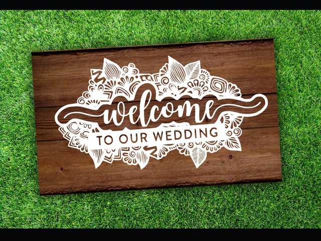 Wedding Welcome Sign Board Sublimation Johan Ru designs 