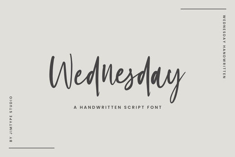 Wednesday | a Handwritten Font Font Jimtype Studio 
