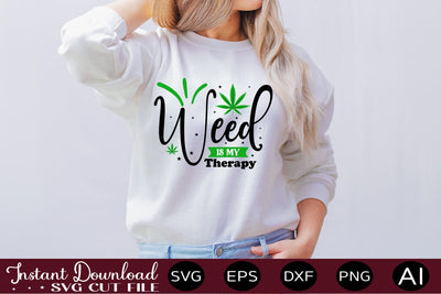 Weed Is My Therapy SVG SVG designmaster24 