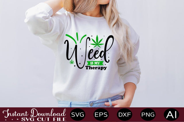 Weed Is My Therapy SVG SVG designmaster24 