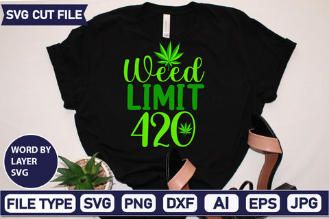 Weed Limit 420 Svg Cut File,SVGs,quotes-and-sayings,food-drink,mini-bundles,print-cut,on-sale, SVG DesignPlante 503 