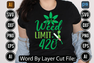 Weed Limit 420 Svg Cut File,SVGs,quotes-and-sayings,food-drink,mini-bundles,print-cut,on-sale, SVG DesignPlante 503 