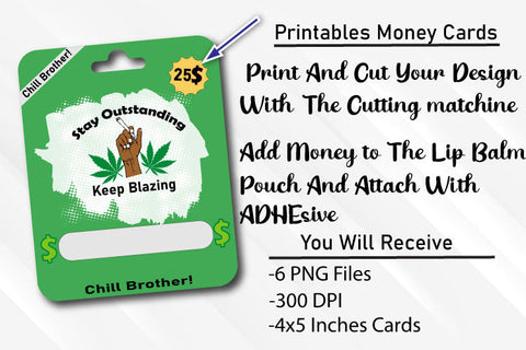 Weed Money Card Design - 5Unique Weed Gift Cards PNG Sublimation jacpot007 