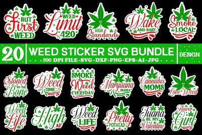 Weed Sticker Svg Bundle Sublimation designmaster24 