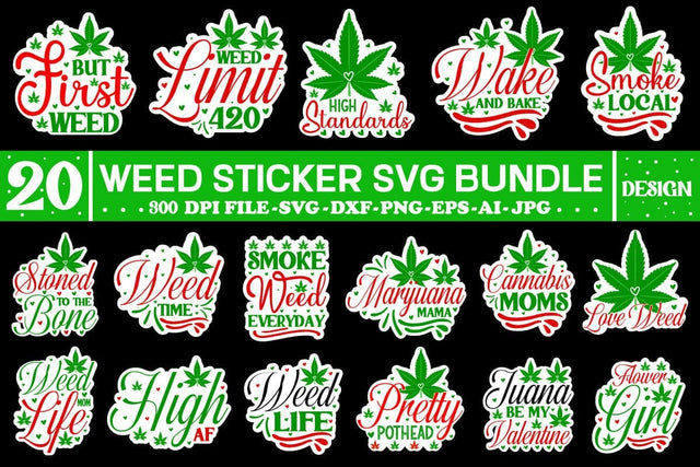 Weed Sticker Svg Bundle Sublimation designmaster24 