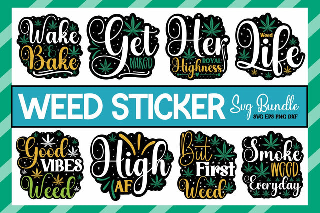 Weed Sticker Svg Bundle SVG designmaster24 