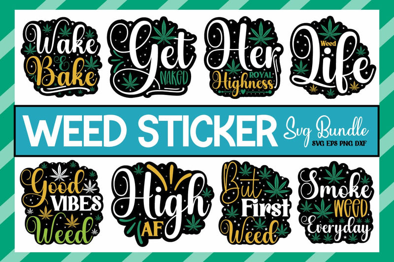 Weed Sticker Svg Bundle SVG designmaster24 