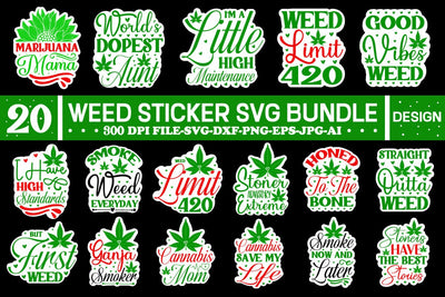 Weed Sticker Svg Bundle SVG designmaster24 