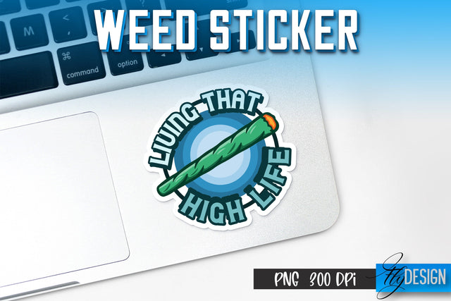 Weed Stickers Sublimation | Marijuana PNG | Happy Design Sublimation Fly Design 