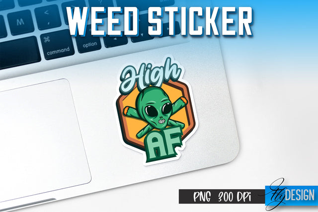 Weed Stickers Sublimation | Marijuana PNG | Happy Design Sublimation Fly Design 