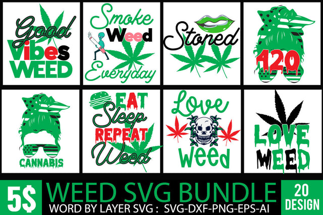 Weed SVG Bundle, Cannabis SVG Bundle, Weed SVG B undle Quotes , Funny WEED SVG Bundle SVG BlackCatsMedia 