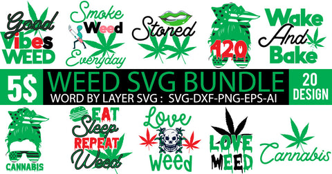 Weed SVG Bundle, Cannabis SVG Bundle, Weed SVG B undle Quotes , Funny WEED SVG Bundle SVG BlackCatsMedia 