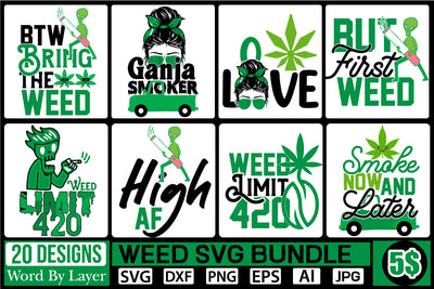 Weed Svg Bundle SVG Cut File SVG DesignPlante 503 