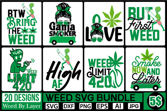 Weed Svg Bundle SVG Cut File SVG DesignPlante 503 