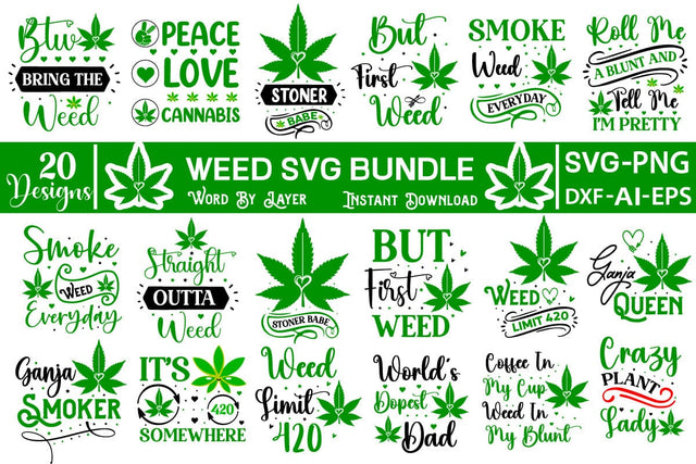 Weed SVG Bundle SVG SVGs,Quotes and Sayings,Food & Drink,On Sale, Print & Cut SVG DesignPlante 503 