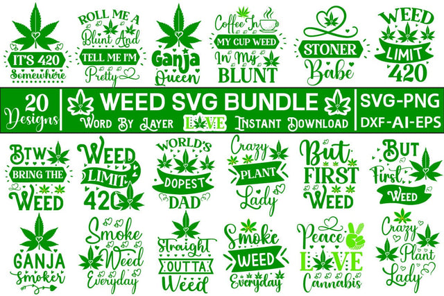 Weed SVG Bundle SVGs,Quotes and Sayings,Food & Drink,On Sale, Print & Cut SVG DesignPlante 503 