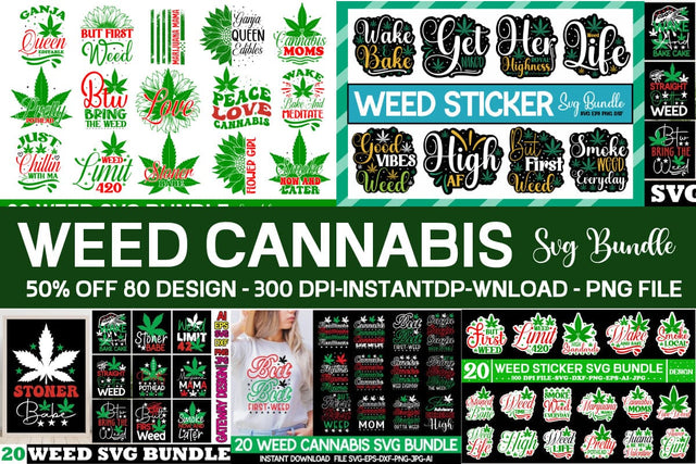 Weed Svg Bundle, Weed Cannabis Svg Bundle SVG designmaster24 