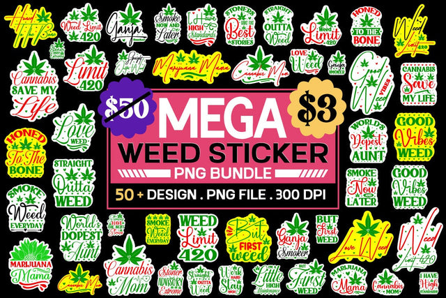 Weed Svg Bundle , Weed Sticker Svg Bundle SVG designmaster24 