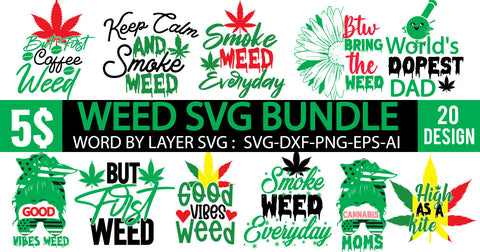 Weed SVG Bundle, Weed SVG Bundle Quotes, Cannabis SVG Bundle SVG BlackCatsMedia 