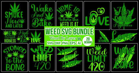 Weed Svg Bundle,SVGs,quotes-and-sayings,food-drink,mini-bundles,print-cut,on-sale, SVG DesignPlante 503 