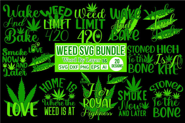 Weed Svg Bundle,SVGs,quotes-and-sayings,food-drink,mini-bundles,print-cut,on-sale, SVG DesignPlante 503 