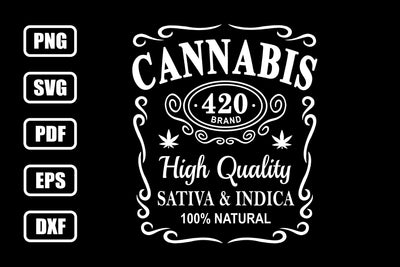 Weed Svg, Marijuana Svg, Cannabis Svg, 420 Svg, Weed Whiskey Label Svg SVG Litke Designs 