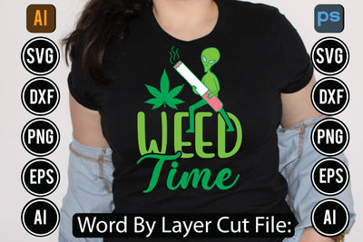 Weed Time Svg Cut File,SVGs,quotes-and-sayings,food-drink,mini-bundles,print-cut,on-sale, SVG DesignPlante 503 
