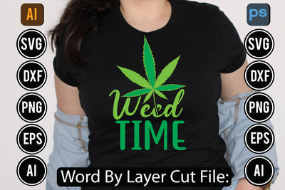 Weed Time Svg Cut File,SVGs,quotes-and-sayings,food-drink,mini-bundles,print-cut,on-sale, SVG DesignPlante 503 