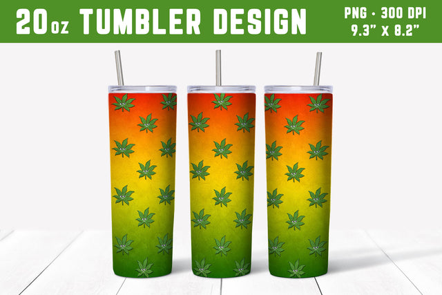 Weed Tumbler Wrap for 20oz Tumbler Sublimation Hippo Creations 