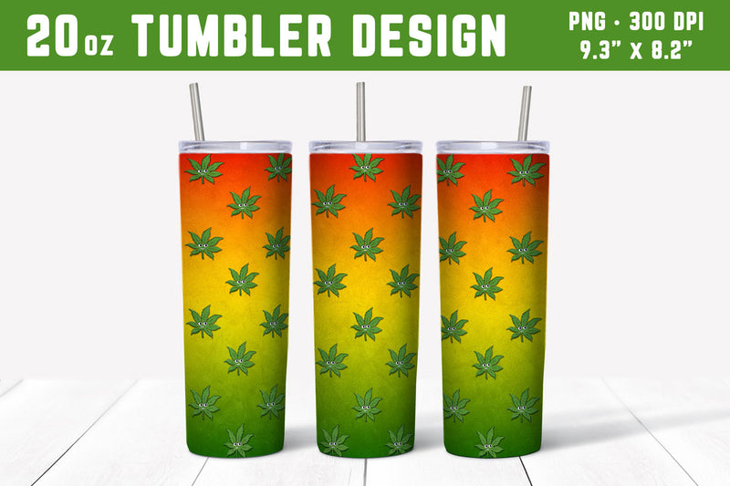 Weed Tumbler Wrap for 20oz Tumbler Sublimation Hippo Creations 