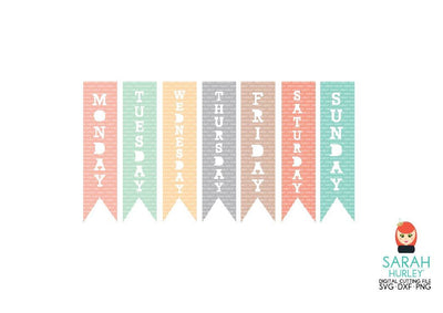 Weekday Ribbons SVG Sarah Hurley 