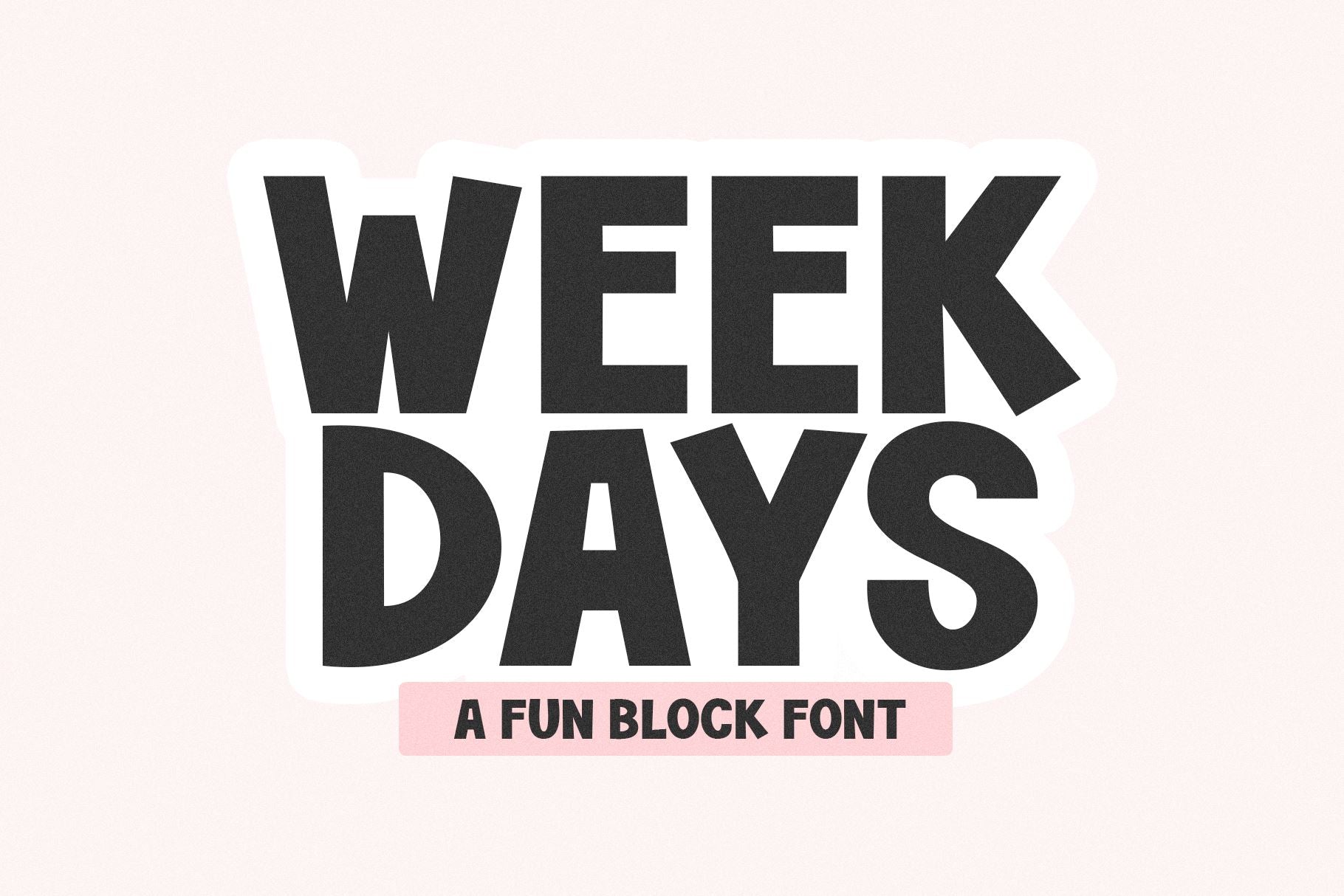 Weekdays Routine Font Transparent Weekdays - A Fun Block Font - So Fontsy