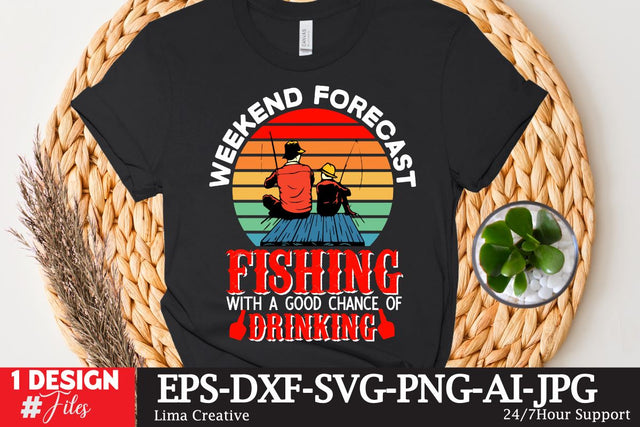 Weeken Forecast Fishing With A Good Chance Of Drink SVG Cute File, Fishing retro T-shirt Design, Fishing Sublimation PNG, Fishing Retro Vintage T-shirt Design, Fishing Clip Art,Fishing SVG Bundle SVG Insomnia Std 