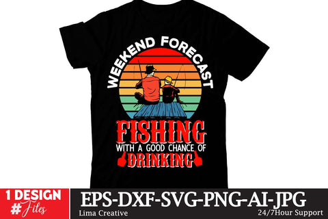 Weeken Forecast Fishing With A Good Chance Of Drink SVG Cute File, Fishing retro T-shirt Design, Fishing Sublimation PNG, Fishing Retro Vintage T-shirt Design, Fishing Clip Art,Fishing SVG Bundle SVG Insomnia Std 