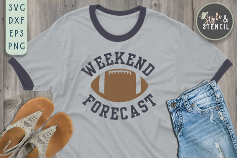 Weekend Forecast Game Day SVG SVG Style and Stencil 