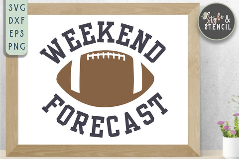 Weekend Forecast Game Day SVG SVG Style and Stencil 