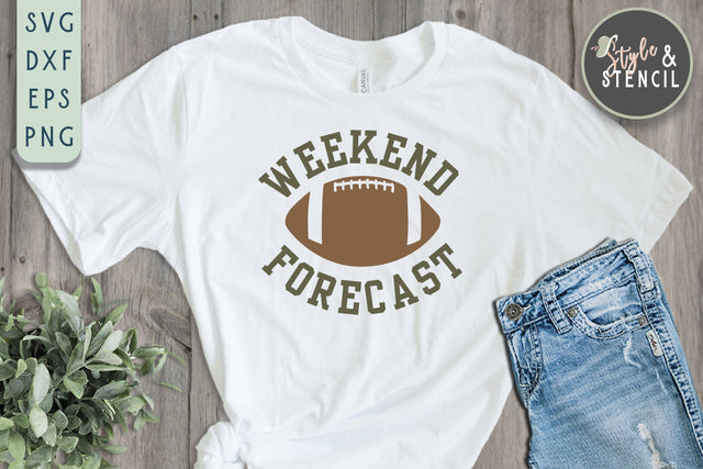 Weekend Forecast Game Day SVG SVG Style and Stencil 