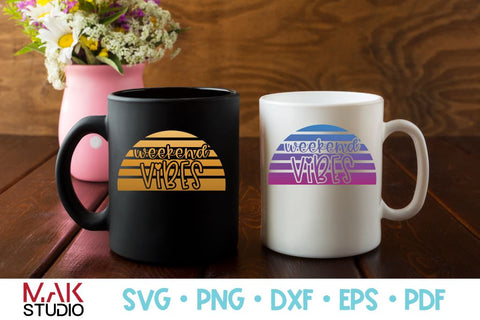 Weekend vibes svg, Weekend vibes svg file, Weekend vibes cut file, Weekend quotes svg, Mom sayings svg SVG MAKStudion 
