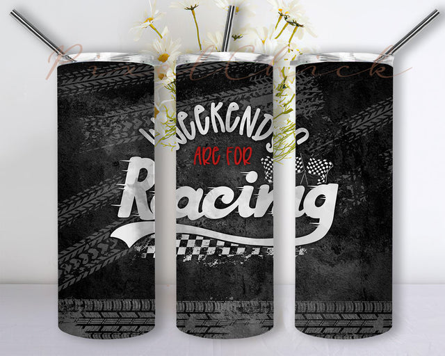 Weekends are for Racing Race Checkered Tumbler, Racing 20oz Straight Tumbler Sublimation Wrap , Weekends are for Racing Race Checkered Tumbler Digital Download Sublimation PixelChick 