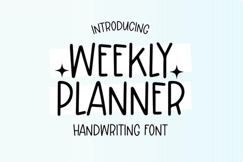 Weekly Planner Handwriting Font Font Blush Font Co. 